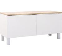 CasaDolce Armoire TV BRONKO 2, blanc, 92,4x34,9x43,8 cm