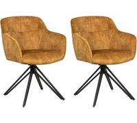CasaDolce Chaise de salle à manger SHERRA, lot de 2, curcuma, 57x59x83 cm, pivotante, charge max. 120 kg