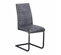 CasaDolce Lot de 4 chaises de salle à manger ALEX, gris, 45x53x103 cm