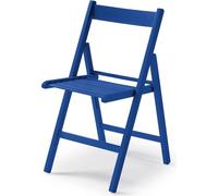CasaDolce Lot de 4 chaises pliantes HARE, bleu, 43x48x79 cm, hêtre massif, laqué