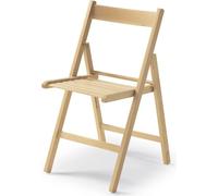 CasaDolce Lot de 4 chaises pliantes HARE, natural, 43x48x79 cm, hêtre massif, laqué