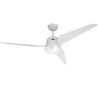 CasaFan Eco Aviatos 132 WE-WE Ventilateur de plafond 31 W (Ø x H) 132 cm x 365 mm blanc laqué pales interchangeables, avec éclairage, avec télécommande