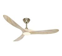 Casafan Eco Genuino-L Ventilateur de plafond, pales de rotor Ø 1520 mm, naturel/laiton
