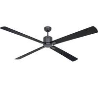 CasaFan ECO NEO III 180-4 BG-SW/TK WiFi Flügel Schwarz/Teak Ventilateur de plafond 28 W (Ø x H) 180 cm x 360 mm gris basalte avec télécommande, minuteur,