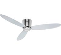 CasaFan ECO PLANO II 132 BN-SI WiFi Flügel lack silber Ventilateur de plafond 28 W (Ø x H) 132 cm x 160 mm chrome (brossé) avec télécommande, minuteur,