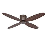 CasaFan ECO PLANO II 132 Ventilateur de plafond WiFi silencieux avec moteur CC extra plat, 6 vitesses avec télécommande, minuterie et contrôle par application, ventilateur de plafond pour pièces