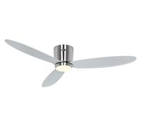 CasaFan Ventilateur de plafond avec lumière 313280 Eco PLANO II 132 cm argent/chromé + kit de lumière EP-LED BN