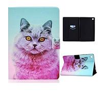 CasaFuny Coque Etui pour Samsung Galaxy Tab A7 10.4 2020 Housse de Protection Fonction Veille/Réveil Automatique pour Tablette Samsung Galaxy Tab A7 SM-T500/T505/T507 10.4" 2020,Chat Rose