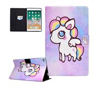 CASAFUNY Coque pour iPad 9.7 Pouces 2017/2018 5ème /6ème Génération, iPad Air 1/2 Housse Étui de Protection Coque Tablette iPad 9.7" 2017/2018, iPad Air1/Air 2, Cheval Arc-en-Ciel