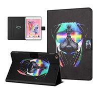 CasaFuny Coque pour iPad Air 2/Air 1/ipad 9.7 Pouces 2018/2017(6ème / 5ème Génération),Etui de Protection avec Poche Housse Case Cover avec Fonction Sommeil/Réveil Automatique,Chien