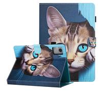 CASAFUNY Coque pour Lenovo Tab M11 11" 2024 Étui de Protection Case Tablette Housse Smart Cover avec Réveil/Veille Auto pour Tablette Lenovo Tab M11 2024 TB-331FC, Chat Bleu