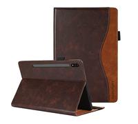 CASAFUNY Coque pour Samsung Galaxy Tab S8 Ultra 14.6" 2022, Housse de Protection avec Support S Pen Multi-Angles Support pour Samsung Galaxy Tab S8 Ultra 2022 SM-X900/X906, Marron