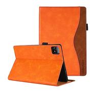 CASAFUNY Coque pour Xiaomi Pad 6 / Xiaomi Pad 6 Pro Etui PU Cuir Housse de Protection avec Multi-Angles Support pour Xiaomi Mi Pad 6/Mi Pad 6 Pro 11 Pouces Tablette 2023, Orange