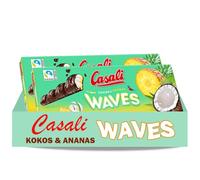 Casali Waves Coco-Pineapple - Chocolate Bars with Coconut and Pineapple Filling - Fairtrade Cocoa - 2 x 250 g