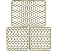 Casalinghi Sicignano Ensemble de tapis d'évier polyvalent résistant 40 x 30 cm Ivoire en caoutchouc