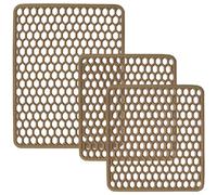 Casalinghi Sicignano Lot de tapis d'évier multi-usages résistants 40 x 30 cm Havane en caoutchouc