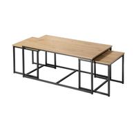 Casâme Calicosy Lot de 3 Tables Basses Gigognes Lenny Style Industriel