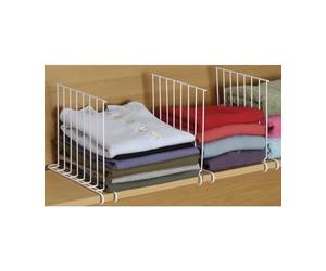 Casâme Lot de 3 separateurs d'armoire Blanc