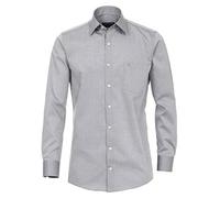 CASAMODA 006052 Comfort Fit Chemise d'affaires unie à manches extra longues pour homme 72 cm, gris, 40 Extra Tall
