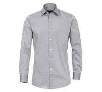 CASAMODA 006052 Comfort Fit Chemise d'affaires unie à manches extra longues pour homme 72 cm, gris, 48 extra tall