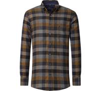 CASAMODA Hommes Chemise de loisirs manches longues Button-Down Comfort Jaune à carreaux XXL