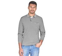 CASAMODA Polo à manches longues rayé, Bleu moyen gris., 5XL