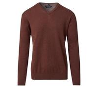 CASAMODA Pull pour homme avec col en V, couleur unie, taille élastique, 3XL