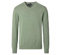 CASAMODA Pull pour homme avec col en V, couleur unie, taille élastique, Turquoise., 6XL