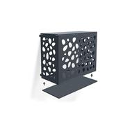 Casanoov Cache Climatisation Exterieur Gris avec Face Inférieure - Amaro Sunny 90x68x60 cm - Acier Galvanisé Protection - Compatible Clim & PAC Toutes Marques - Design Galets Moderne - Montage Facile