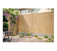 CASANOOV Canisse PVC VISO 8x1,5 m 12 m² Beige Brise Vue Occultation 95% Lames 30 mm Résistant UV Haute Qualité Jardin Terrasse Balcon Durable Densité 1,6 kg/m² Fil Métallique Renforcé