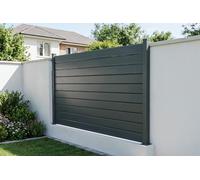 Casanoov Clôture Aluminium Persienne 2m VANO H.150cm gris