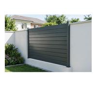 Casanoov clôture aluminium persienne 4m vano h.150cm gris