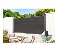 Casanoov clôture bois composite 10m stockhorn h.90cm à sceller gris