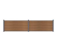 Casanoov Clôture composite 6m STOCKHORN H.90cm sur platine teck