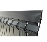 Casanoov Kit de Lamelles Occultantes PVC Gris Rigides CINTO 200x173cm - 34 Lames pour Clôture Rigide - Protection Intimité Jardin Terrasse Extérieur - Traitement Anti-UV - Installation Facile