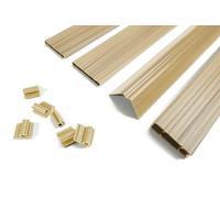 CASANOOV - Kit de lamelles occultantes PVC rigide CINTO L.8m x H.150cm - Beige RAL1001 - 152 clips inclus - Brise-vue robuste pour clôture rigide - Installation facile et protection anti-UV