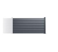 Casanoov kit extension clôture 2m vano h.90cm aluminium gris