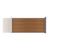 Casanoov kit extension clôture bois composite 2m stockhorn h.90cm sur platine teck