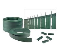 CASANOOV Kit Lamelles Occultantes PVC Souple BALDO Bande Brise Vue pour Grillage Rigide et Clôture - 400 m x 4,6 cm Gris - 400 Clips Inclus Cache Clôture Jardin - Montage Horizontal, Vertical Facile