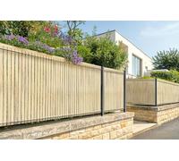 CASANOOV Kit Occultation en Lattes PVC Beige CINTO - 400 x 173 cm de 68 lames Rouleau Brise-Vue pour Grillage 55 min Rigide - Protection Intimité Jardin, Terrasse & Extérieur - Installation Facile