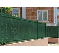 CASANOOV Kit Occultation en Lattes PVC CINTO - 200 x 120 cm de 34 lames Rouleau Brise-Vue Vert pour Grillage 55 min Rigide - Protection Intimité Jardin, Terrasse & Extérieur - Installation Facile