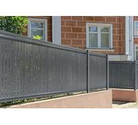 Casanoov Lamelles occultantes PVC, CINTO, 2m, H.100 cm, Gris, Rouleau brise-vue occultant pour panneau grillagé