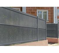 Casanoov Lamelles occultantes PVC, CINTO, 4m, H.170 cm, Gris, Rouleau brise-vue occultant pour panneau grillagé
