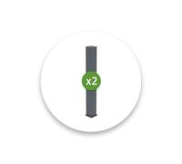 Casanoov Lot de 2 Poteaux EIFEL 20x20 cm H.190cm Aluminium Gris Anthracite RAL 7016 - Platine 25x25 mm Épaisseur 10 mm - Pose à Visser ou Sceller - Compatible Portail 180 cm