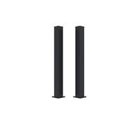 Casanoov lot de 2 poteaux en fer carmo 15x15cm h.165cm noir