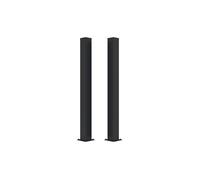 Casanoov Lot de 2 poteaux en fer CARMO 15x15cm H.185cm noir