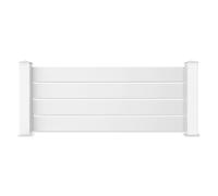 Casanoov Lot de 3 clôtures aluminium 1,9m VOGEL H.80cm blanc