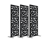 Casanoov Lot de 3 panneaux décoratifs SUNNY Noir H.160cm motifs intégral