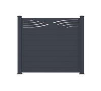 Casanoov Panneau de clôture 1,9m VELETA H.170cm aluminium Gris