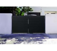 Casanoov Portail acier battant 3m NALI H.160cm Noir mat